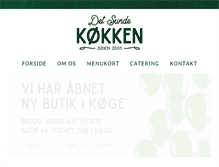 Tablet Screenshot of detsundekoekken.dk